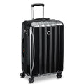 DELSEY PARIS Helium Aero Hardside Expandable Luggage with Spinner Wheels, Black, Checked-Medium 24 Inch