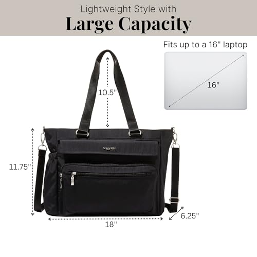 Modern Laptop Tote - Lightweight 18"x11.75" Work Tote Bag for Women - Travel Carry On Bag
