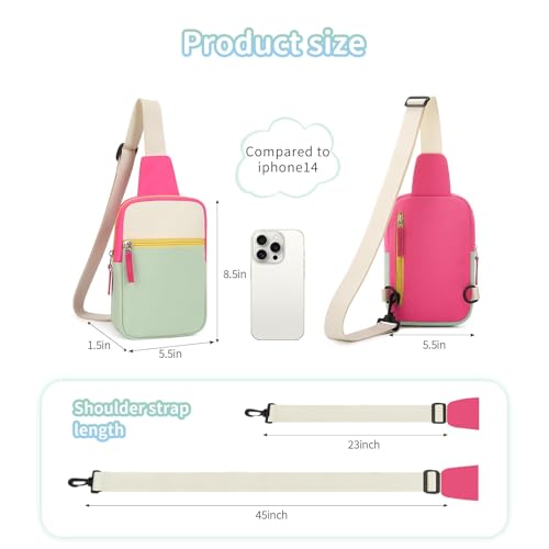 Birthday Gifts for 8 9 10 11 12 Year Old Teens Girls Kids, Fanny Pack Crossbody Bag Sling Belt Bags Purse, Dorm Travel Essentials for Girls Fashion, Preppy Tween Teen Girl Gift Trendy Stuff