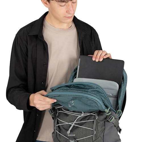 Osprey Quasar 26L Commuter Backpack, Cascade Blue/Coal Grey Heather