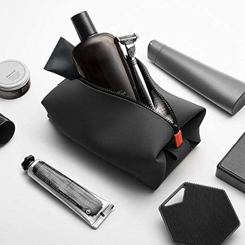 TOOLETRIES The Koby Dopp Kit, Premium Silicone Toiletry Bag for Men, Compact Leak-Resistant Travel Organizer with Heavy-Duty Zipper, Easy-to-Clean Grooming Bag – Original 10” x 6” x 6”, Charcoal