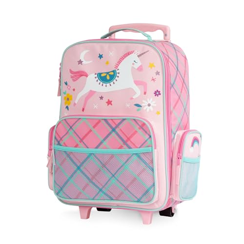 Stephen Joseph Kids Classic Rolling Luggage, Kids Luggage, Toddler Rolling Travel Carry On, Kids Suitcase with wheels,