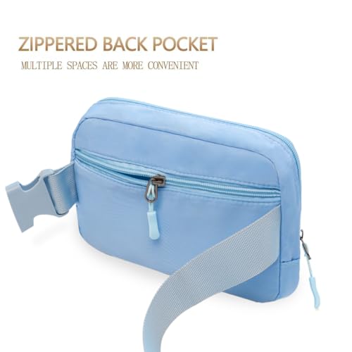 Belt bag Fanny pack crossbody bags for women Everywhere belt bag (Light blue)