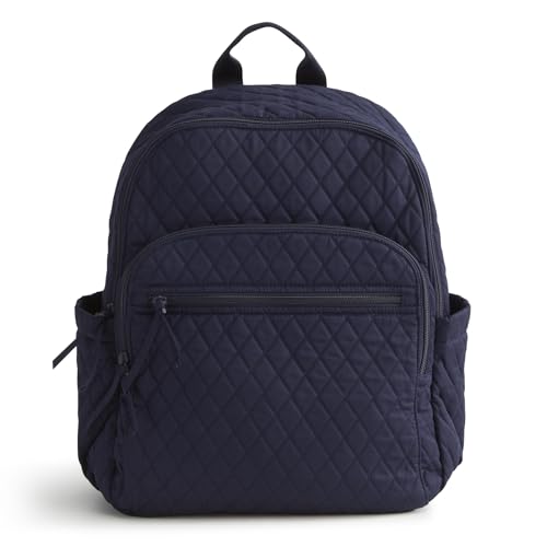 Vera Bradley Women's Premium Cotton Bancroft Backpack, Peacoat, One Size