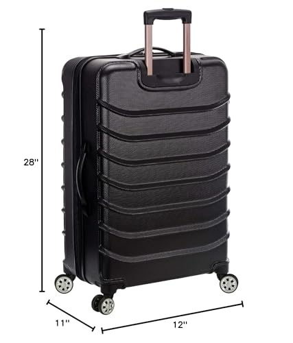 Rockland Speciale Hardside 2-Piece Expandable Spinner Luggage Set, Black, 2-Piece Set (20/28) (F230-BLACK)