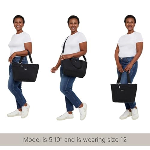 Baggallini Avenue Tote - 12x18 Laptop Tote Bag for Women - Lightweight Work Travel Carry On Bag