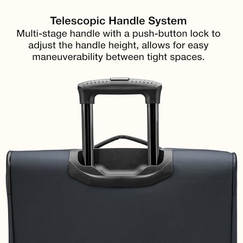 U.S. Traveler Anzio Softside Expandable Luggage with Spinner Wheels, Dark Grey, 30-Inch Large