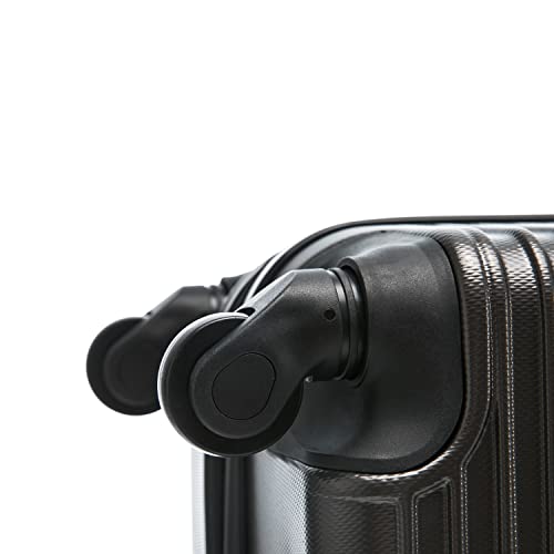 InUSA RESILIENCE Luggage with Spinner Wheels | Durable Lightweight Hardshell Spacious Travel Bag with Handle and Trolley | 20-Inch Carry On Small Luggage | Charcoal