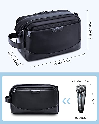 BAGSMART Toiletry Bag for Men, Large Travel Toiletry Organizer, Dopp Kit Water-resistant Shaving Bag for Toiletries Accessories - Black