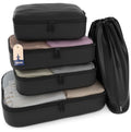 Shacke 5 Set Packing Cubes for Travel – Luggage Organizer & Suitcase Bags with Laundry Bag, Carry On Packing Organizer, Travel Accessories for Women Men (Air Black)