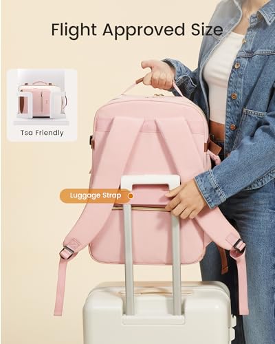 LOVEVOOK Large Travel Backpack for Women & Men, 40L Carry on Backpack for Airplanes, TSA Personal Item Travel Bag fits 17" Laptop, Waterproof Travel Essentials Airline Approved with 3 Packing Cubes
