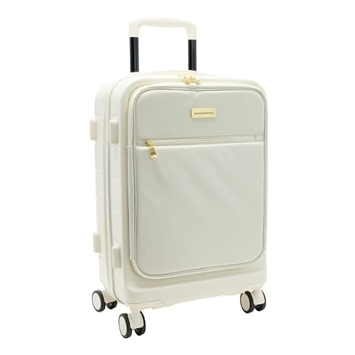Samantha Brown Frontload 22" Hardside Carry-On with Antitheft Lock—Egret