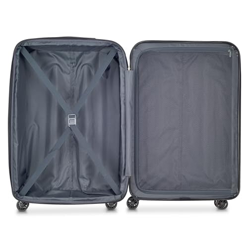 DELSEY PARIS Helium Aero Hardside Expandable Luggage with Spinner Wheels, Brick Red, Checked-Medium 24 Inch