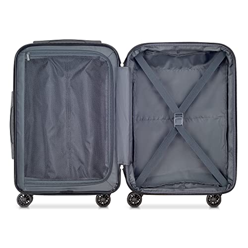 Delsey Luggage Helium Aero, International Carry On Luggage, 19", Front Pocket Hard Case Spinner Suitcase, Brick Red