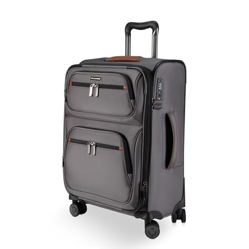 Ricardo Beverly Hills Montecito 3.0 Softside Luggage Collection Expandable Suitcases with Wheels and TSA Lock, 21 Carry-on (French Gray, 21-inch Carry-on)