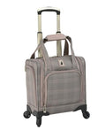 London Fog Brentwood IV 15" 4-Wheel Under the Seat Bag, Rose Charcoal