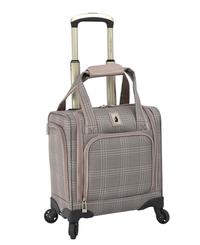 London Fog Brentwood IV 15" 4-Wheel Under the Seat Bag, Rose Charcoal