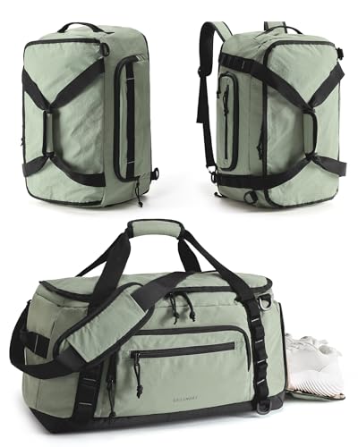BAGSMART 4-IN-1 Gym Bag for Women Men, TSA Lightweight Duffle Bag for Travel with Shoe Compartment & Wet Pocket, 22L/30L/38L Tactical Backpack with 40oz Water Bottle Holder