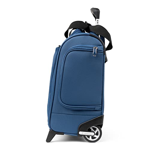 Travelpro Luggage Maxlite 5 Softside Lightweight Rolling Underseat Compact Carry on Upright 2 Wheel Bag, 15-Inch — Ensign Blue