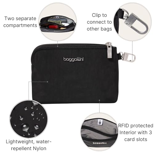 On the Go Daily RFID Pouch - Lightweight 7"x5" Travel Essential RFID Wallet