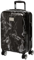 BEBE Reyna 21" Hardside Carry-on Spinner Carry-On Luggage, Black Marble