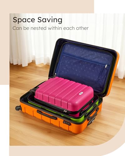 Suitour Luggage set 3 piece,Hardside Lightweight Suitcase Set with Spinner Wheel TSA Lock,20 24 28 inch Travel Suitcase