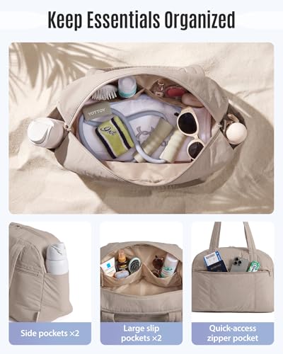 LIGHT FLIGHT Personal Item Travel Bag, Lightweight Gym Bag for Women, 20L Weekender Bag with Toiletry Pouch, Carry on Overnight Dance Bag, Coffee