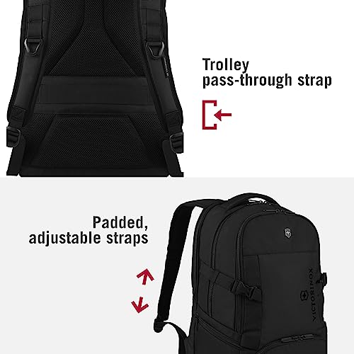 Victorinox VX Sport EVO Deluxe Backpack - Modern Backpack to Carry Travel Accessories - Includes Airflow Channels & Adjustable Straps - 28 Liters, Black