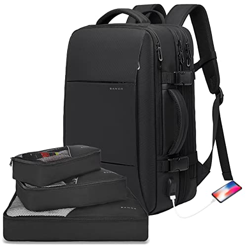 BANGE 35L Lightweight Backpack, 17.3 inch Travel Laptop Backpacks, Unisex Multifunctional Storage Pockets Business Commuter Rucksack, Waterproof and Wear-resistant Outdoor Sports Leisure daypack