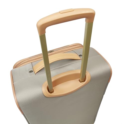 Dockers Seahorse Softside Expandable 8-Wheel Spinner Travel Checked Luggage, 3-Piece Set, New British Khaki