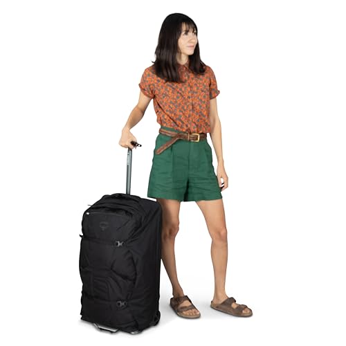 Osprey Farpoint Fairview 65L Wheeled Travel Pack - Rolling Backpack Travel Bag - Luggage with Wheels, Black