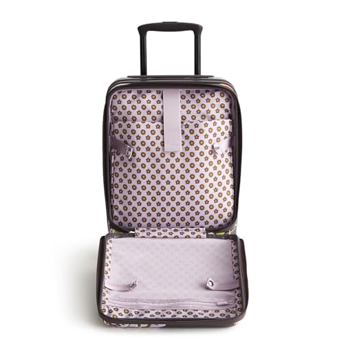 Vera Bradley Women's Hardside Luggage 17 Inch Adair Underseat Roller, Subtle Bouquet, One Size