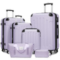 Luggage Sets 6 Piece, Expandable Luggage Set Clearance for Women, Suitcases with Wheels, Hardside Hard Shell Travel Luggage with TSA Lock (Lavender Purple, 6pcs)