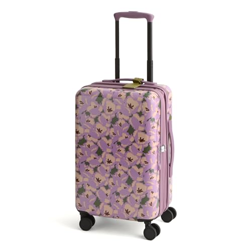 Hardside 22 Inch Adair Spinner Suitcase, Curly Tulips Purple, One Size