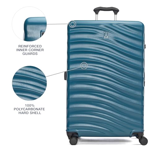 Travelpro Maxlite Air V2 Hardside Expandable Checked Luggage, 8 Spinner Wheels, Lightweight Hard Shell Suitcase, TSA lock, Teal, Checked Large 28-Inch