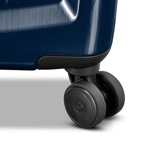 Samsonite Winfield 2 Hardside Expandable Luggage with Spinner Wheels, Navy, Checked-Medium 24-Inch