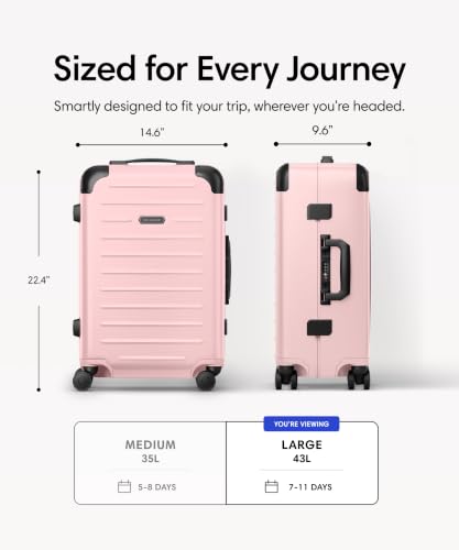Solgaard Carry-On Closet Original - Hard-Shell 22.4" Travel Luggage (Rose)