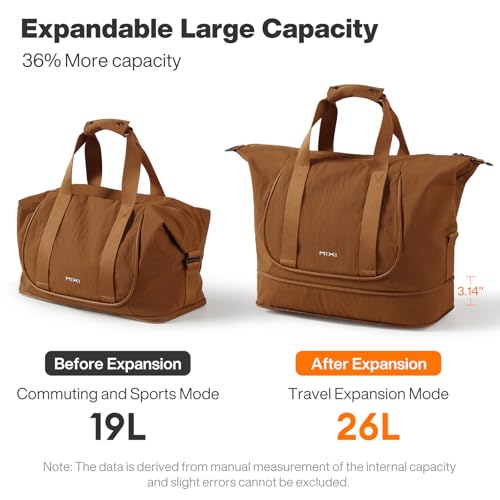 mixi 20 Inch Carry On Luggage with Cup Holder and Travel Tote Bag as a set