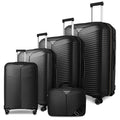 ROMAGIO Larvender 5-Piece PP Hard Shell Luggage Set with 360° Spinner Wheels & TSA Lock, Multi-Size Suitcases (14/18/20/24/28 Inch) for Family Travel, Business & Vacation