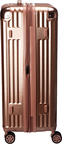 Kenneth Cole REACTION Renegade Luggage Expandable 8-Wheel Spinner Lightweight Hardside Suitcase, Rose Gold, 28-Inch Checked