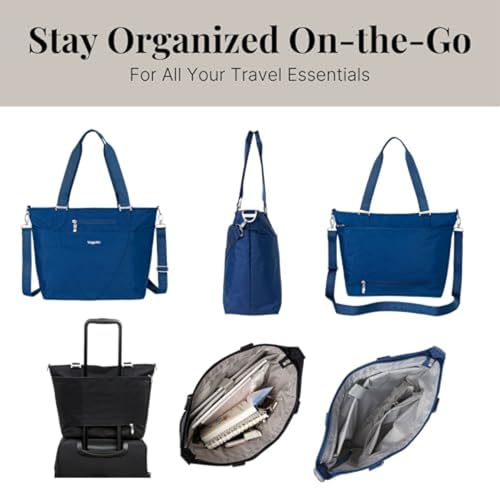 Baggallini Avenue Tote - 12x18 Laptop Tote Bag for Women - Lightweight Work Travel Carry On Bag
