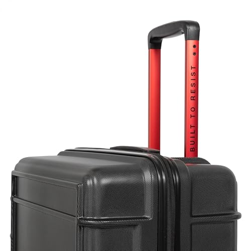 EASTPAK Resist'R Zip L – 90L Hardshell Suitcase with Dual Compartments, TSA Lock, Silent 360° Spinner Wheels & Water-Resistant Design, Black