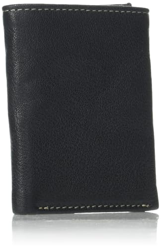 Timberland Men's Genuine Leather Rfid Blocking Trifold Wallet, Black, One Size