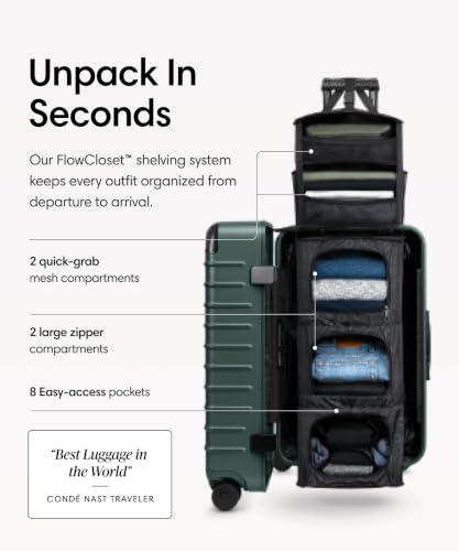 Solgaard Check-In Original Suitcase - Hardside 24.8" Travel Luggage (Jade)