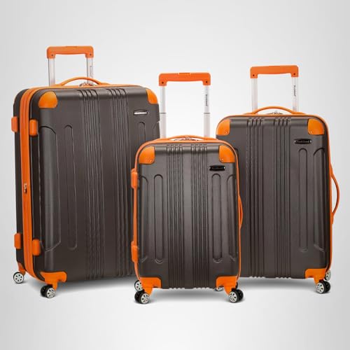 Rockland London Hardside Spinner Wheel Luggage, Charcoal, Carry-On 20-Inch