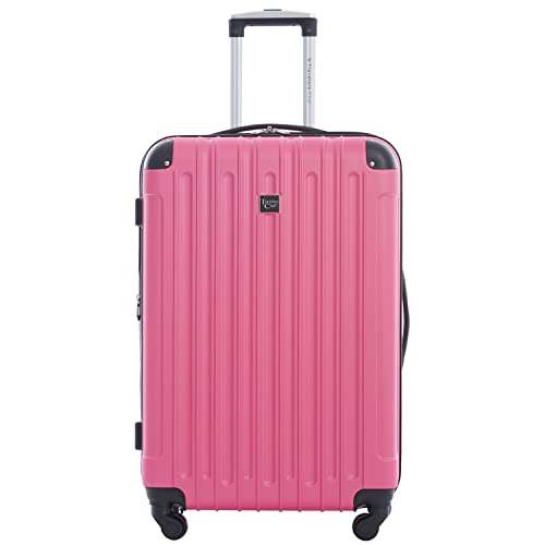 Travelers Club Midtown Hardside 4-Piece Luggage Travel Set, Bubble Gum