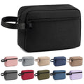 XIRYOHEAUR Travel Hanging Toiletry Bag with Carry Handle - Water-Resistant Small Cosmetic Organizer for Men & Women, Makeup, Shaving Kit, Gym & Travel Essentials (Black)