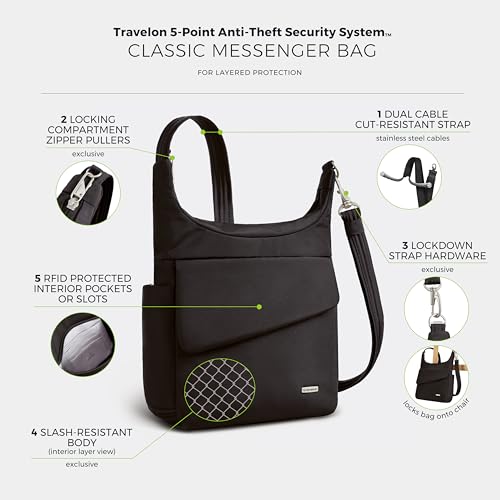 Travelon Anti-Theft Classic Messenger Bag