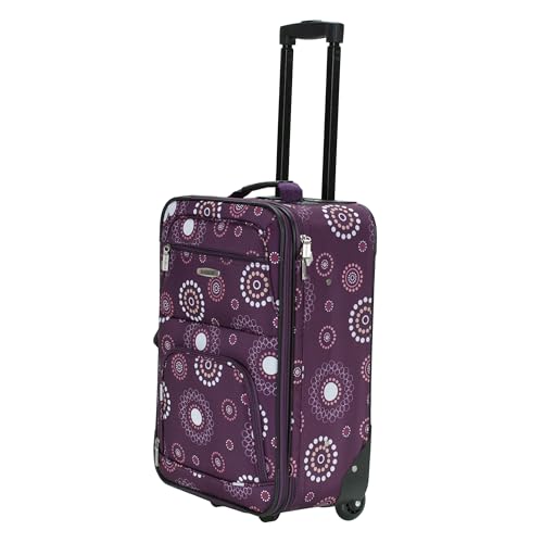 Rockland Fashion Softside Upright Luggage Set, Expandable, Purple Pearl, 2-Piece (14/19)