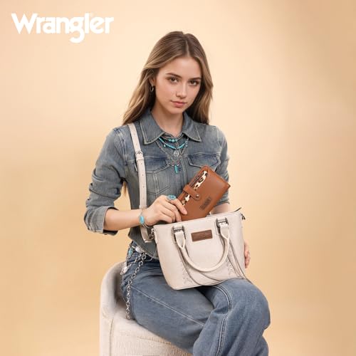 Wrangler Brown Laptop Bag and RFID Blocking Wallets Set for Women